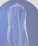 Long wedding dress cover 72″ clear plastic